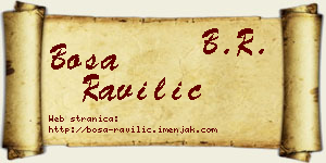 Bosa Ravilić vizit kartica